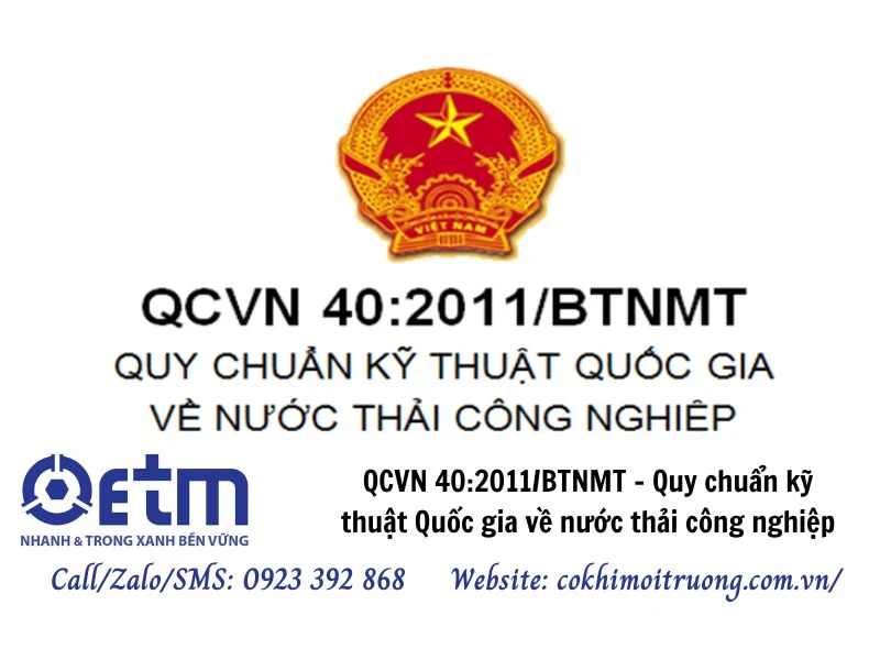 QCVN 40:2011/BTNMT - Quy chuẩn kỹ thuật Quốc gia về nước thải công nghiệp